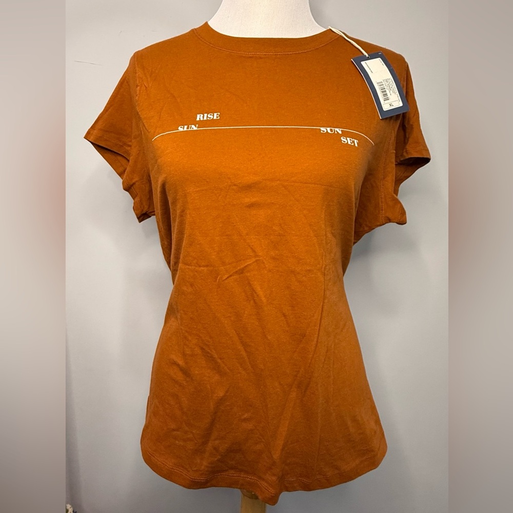Universal Thread bronze burnt sienna sun rise sun set tee shirt - L & XL